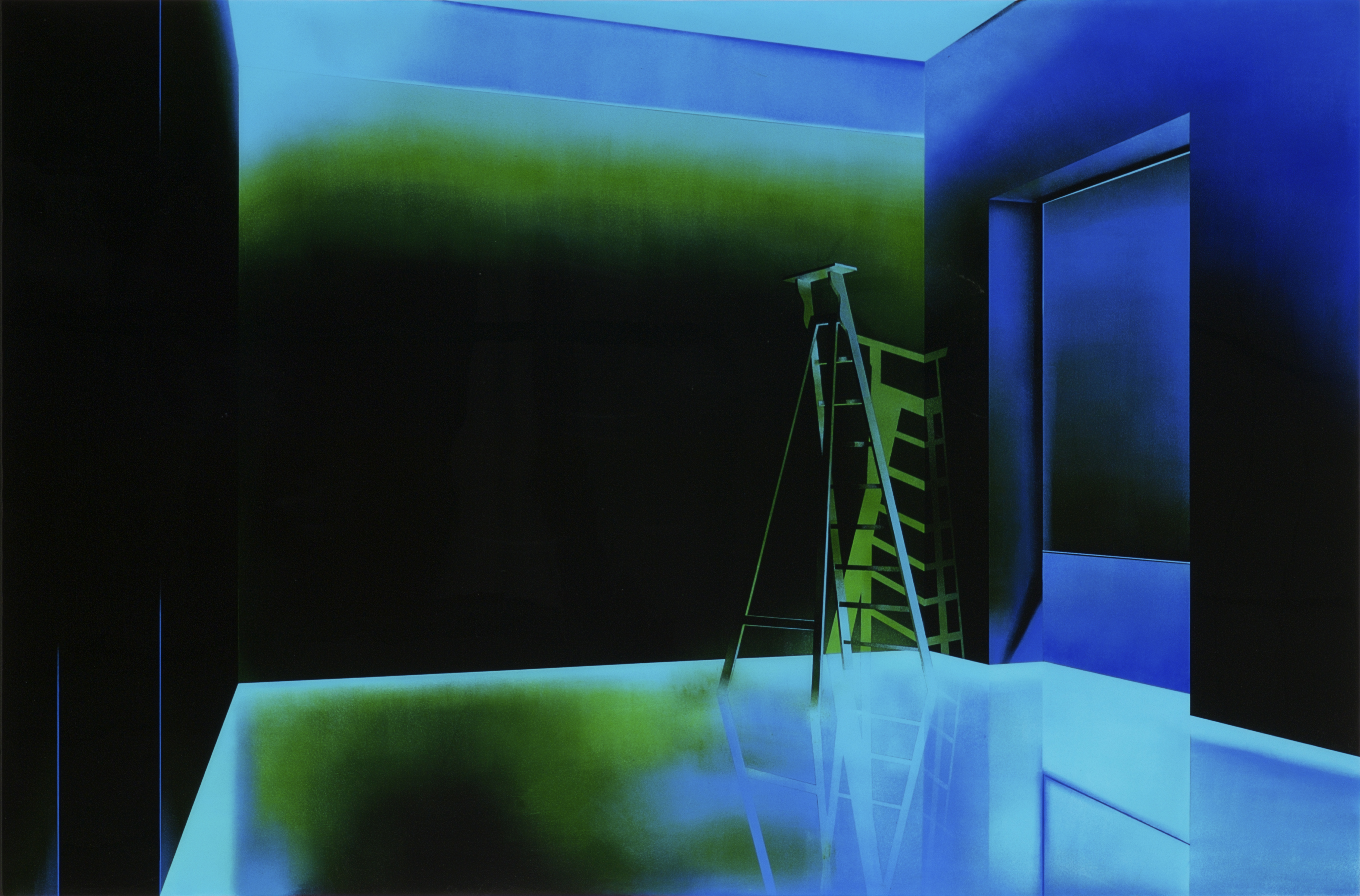 13- El color del silencio. Tríptico, técnica mixta sobre tabla, 195X375 cm, 2008